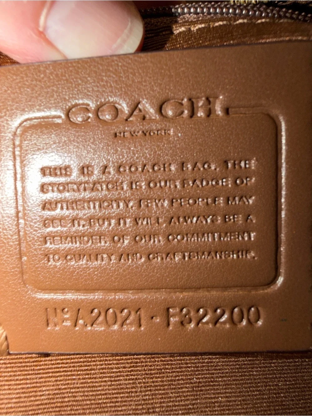 Coach 2021  Signature Canvas Medium Backpack with Brown Trim
